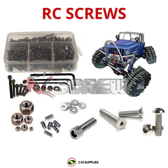 Representative image of an RCScrewZ stainless steel screw kit for RC4WD Timberwolf 1/10 Electric Scale Crawler; exact kit contents vary by RC model.