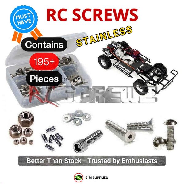 Representative image of an RCScrewZ stainless steel screw kit for RC4WD Trail Finder 2 1/10 Electric 4WD Trail Truck; exact kit contents vary by RC model.