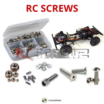 Representative image of an RCScrewZ stainless steel screw kit for RC4WD Gelande II D90 1/10 Electric 4WD Crawler; exact kit contents vary by RC model.