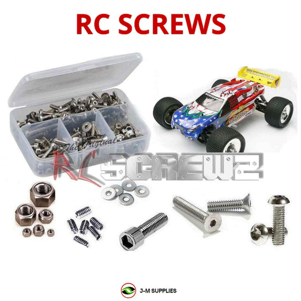 J-M SUPPLIES RC Parts Store - RCScrewZ Stainless Steel Screw Kit rcr003 for Redcat Racing Monsoon / Monsoon XP 1/8 Nitro 4WD Truggy (MONSOONXP-94085-BY, MONSOONXP-94085-RWB, MONSOONXP-94085-RY) | SET