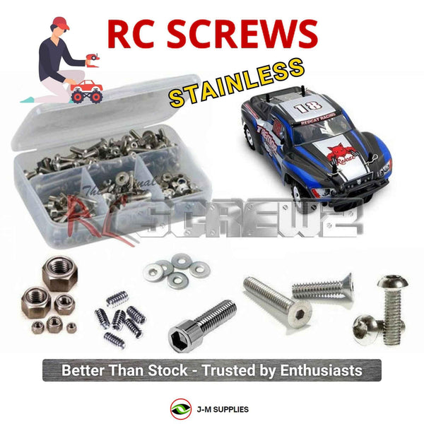 J-M SUPPLIES RC Parts Store - RCScrewZ Stainless Steel Screw Kit rcr010 for Redcat Racing Tremor 18E / 18E Pro 1/18 Electric 4WD Desert Truck / Truggy | SET