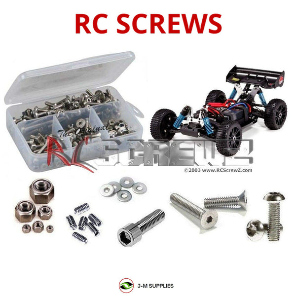 J-M SUPPLIES RC Parts Store - RCScrewZ Stainless Steel Screw Kit rcr041 for Redcat Racing Hurricane XTE 1/8 Electric Brushless 4WD Buggy | SET