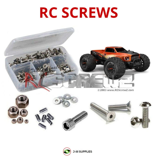 J-M SUPPLIES RC Parts Store - RCScrewZ Stainless Steel Screw Kit rcr062 for Redcat Racing TR-MT10E 1/10 Electric Brushless 4WD Monster Truck (RERTR-MT10E-GUN) | SET