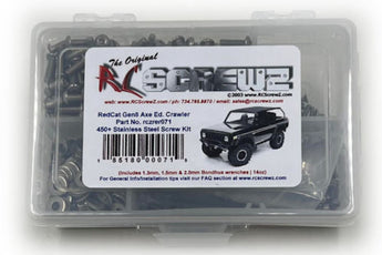J-M SUPPLIES RC Parts Store - RCScrewZ Stainless Steel Screw Kit rer071 for RedCat Gen8 Axe Ed. Crawler RC Car | SET