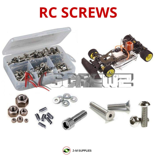 Representative image of an RCScrewZ stainless steel screw kit for Serpent 835 4WD 1/10 (#808075); exact kit contents vary by RC model.