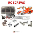 Representative image of an RCScrewZ stainless steel screw kit for Serpent S120/Pro 1/12th #410001; exact kit contents vary by RC model.
