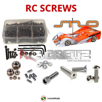 Representative image of an RCScrewZ stainless steel screw kit for Serpent S120/Pro 1/12th #410001; exact kit contents vary by RC model.