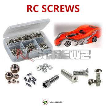 Representative image of an RCScrewZ stainless steel screw kit for Serpent 966 1/8 Onroad; exact kit contents vary by RC model.