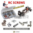 Representative image of an RCScrewZ stainless steel screw kit for Serpent 733 1/10 Nitro Touring Car (#804000); exact kit contents vary by RC model.