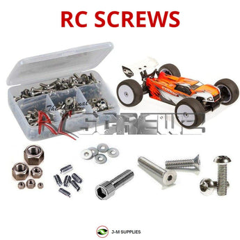 Representative image of an RCScrewZ stainless steel screw kit for Serpent Cobra-TE 1/8th EP Truggy (SER600033); exact kit contents vary by RC model.