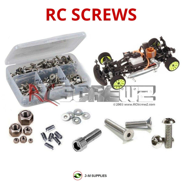 Representative image of an RCScrewZ stainless steel screw kit for Serpent MT2 2wd 1/10th (#500012) RC Car; exact kit contents vary by RC model.