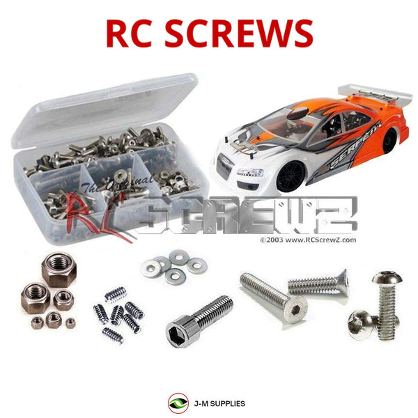 Representative image of an RCScrewZ stainless steel screw kit for Serpent 733 TE 4wd; exact kit contents vary by RC model.