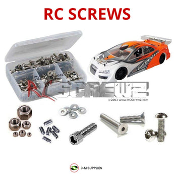 Representative image of an RCScrewZ stainless steel screw kit for Serpent 733 TE 4wd; exact kit contents vary by RC model.