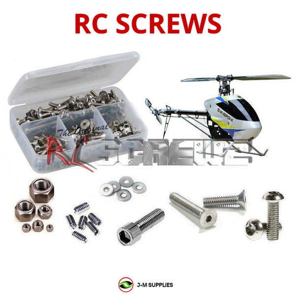 Representative image of an RCScrewZ stainless steel screw kit for Synergy E5; exact kit contents vary by RC model.