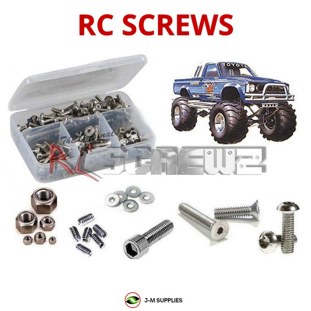 RCScrewZ Stainless Steel Screw Kit tam012 for Tamiya Toyota 4x4 Pick Up Bruiser 1/10 Electric 4WD Off-Road Pickup Truck (#58048) | SET
