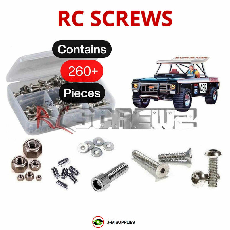Representative image of an RCScrewZ stainless steel screw kit for Tamiya Blazing Blazer 4x4 1/10 Electric 4WD Truck (58029); exact kit contents vary by RC model.