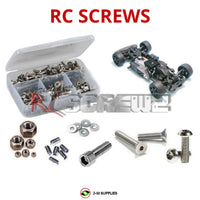 Representative image of an RCScrewZ stainless steel screw kit for Tamiya TGR 1/8 Nitro 4WD Racing Chassis (44030); exact kit contents vary by RC model.