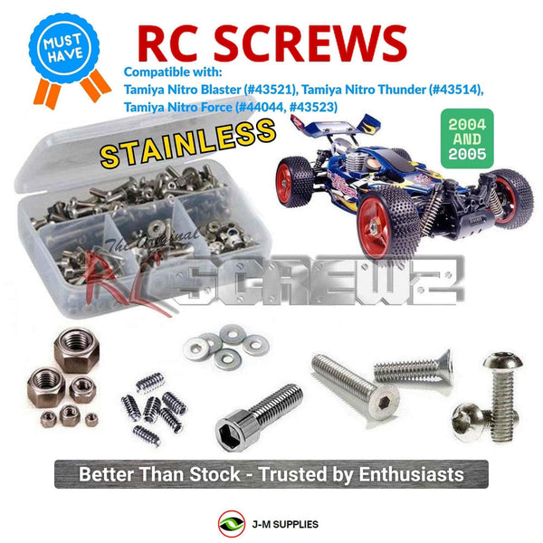 J-M SUPPLIES RC Parts Store - RCScrewZ Stainless Steel Screw Kit tam044 for Tamiya Nitro Blaster NDF-01 1/8 Nitro 4WD Monster Truck (#43521) | SET
