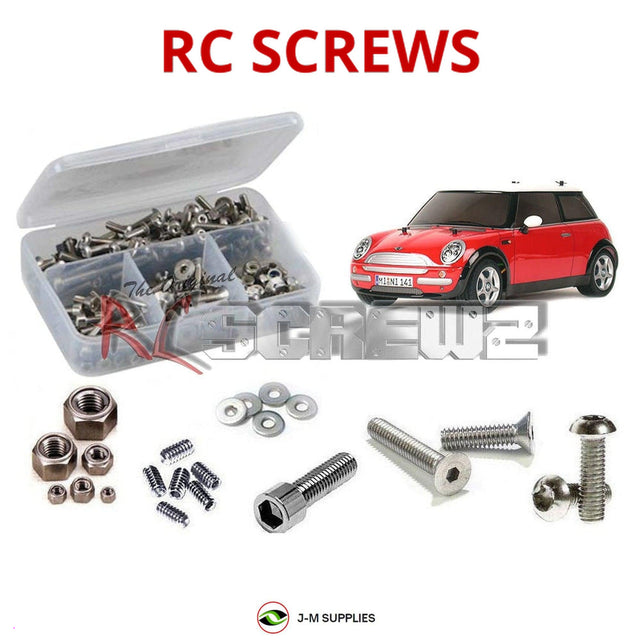 RCScrewZ Stainless Steel Screw Kit tam050 for Tamiya Mini Cooper M-03L 1/10 Electric 2WD Front-Wheel Drive Mini Touring Car (#58295) | SET