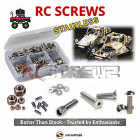 Representative image of an RCScrewZ stainless steel screw kit for Tamiya Fast Attack Vehicle 1/10 Electric 2WD Buggy (58046); exact kit contents vary by RC model.