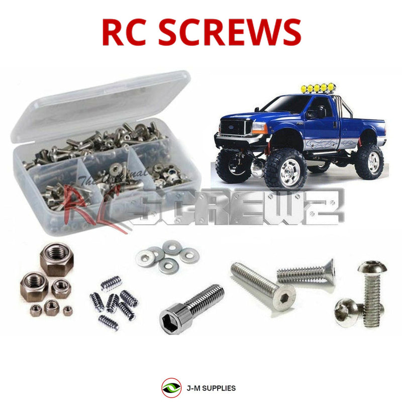 Representative image of an RCScrewZ stainless steel screw kit for Tamiya Ford F-350 High-Lift 1/10 4WD Truck (57059); exact kit contents vary by RC model.