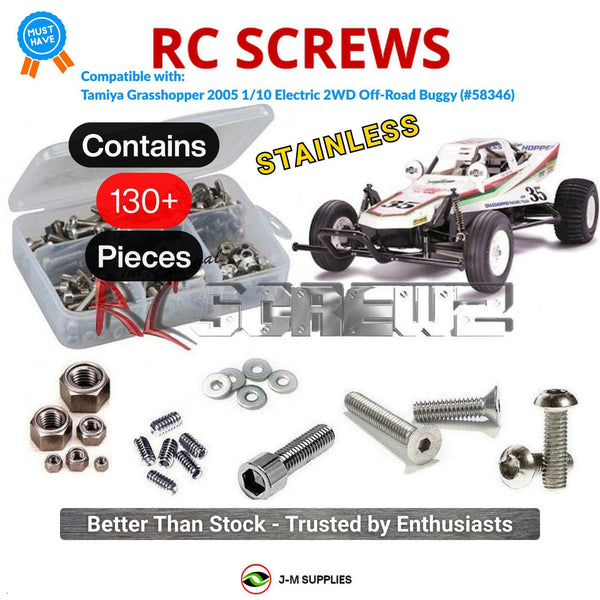 J-M SUPPLIES RC Parts Store - RCScrewZ Stainless Steel Screw Kit tam104 for Tamiya Grasshopper 2005 1/10 Electric 2WD Off-Road Buggy (#58346) | PRO