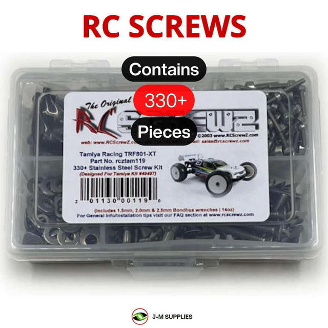 RCScrewZ Stainless Steel Screw Kit tam119 for Tamiya TRF801Xt 1/8 Nitro 4WD Off-Road Truggy Standard Package (#49497) | SET