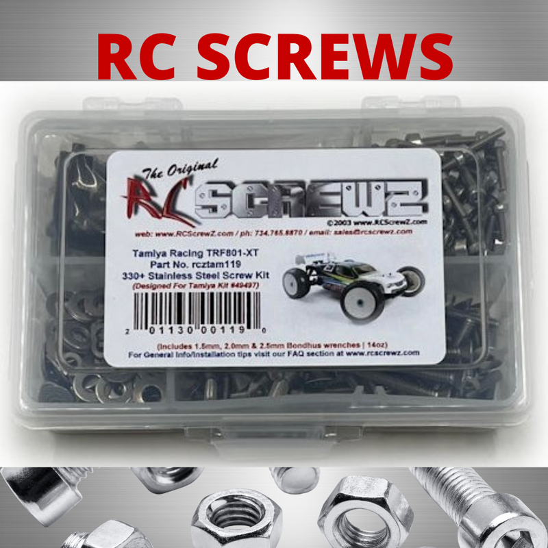 Socket, Button, Flat Head, Set Screws for RCScrewZ Stainless Steel Screw Kit tam119 for Tamiya TRF801XT #49497 RC Car | RCX - by J-M SUPPLIES