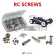 Representative image of an RCScrewZ stainless steel screw kit for Tamiya TRF801X 1/8 Nitro 4WD Buggy (84067); exact kit contents vary by RC model.