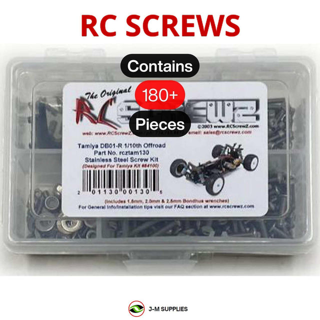 RCScrewZ Stainless Steel Screw Kit tam130 for Tamiya DB01-R 1/10 Electric 4WD Off-Road Racing Buggy Chassis Kit (#84100) | SET