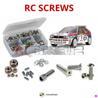 Representative image of an RCScrewZ stainless steel screw kit for Tamiya DF-03Ra 1/10 Electric 4WD Rally Car (47552); exact kit contents vary by RC model.