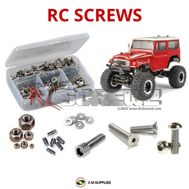 RCScrewZ Stainless Steel Screw Kit tam138 for Tamiya Toyota Land Cruiser 40 CR-01 1/10 Electric 4WD Rock Crawler (#58405) | SET