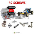 Representative image of an RCScrewZ stainless steel screw kit for Tamiya Novafox 1/10 Electric 2WD Off-Road Buggy (58577); exact kit contents vary by RC model.