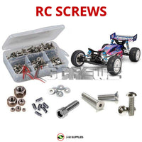 Representative image of an RCScrewZ stainless steel screw kit for Tamiya DF-03MS 1/10 Electric 4WD Off-Road Buggy (84370); exact kit contents vary by RC model.