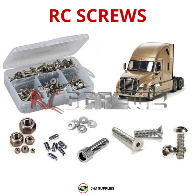 RCScrewZ Stainless Steel Screw Kit tam160 for Tamiya Freightliner Cascadia 1/14 Electric 6x4 Semi Tractor Truck (#56340) | SET