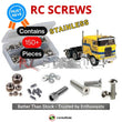 Representative image of an RCScrewZ stainless steel screw kit for Tamiya Globe Liner 1/14 Electric 6x4 Semi Truck (56304); exact kit contents vary by RC model.