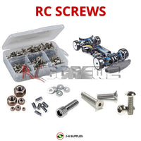 Representative image of an RCScrewZ stainless steel screw kit for Tamiya TB EVO.6 1/10 Electric 4WD Touring Car (84379); exact kit contents vary by RC model.