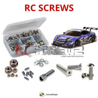 Representative image of an RCScrewZ stainless steel screw kit for Tamiya TB04 Pro Chassis 1/10 Electric 4WD Touring (84339); exact kit contents vary by RC model.