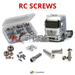 Representative image of an RCScrewZ stainless steel screw kit for Tamiya Actros 1851 GigaSpace 1/14 Electric 4x2 Truck (56335); exact kit contents vary by RC model.