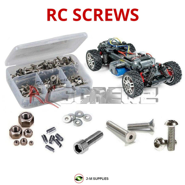 Representative image of an RCScrewZ stainless steel screw kit for Tamiya MF-01X 1/10 Electric 4WD Chassis (58629); exact kit contents vary by RC model.
