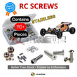 Representative image of an RCScrewZ stainless steel screw kit for Tamiya Racing Fighter DT-03 1/10 2WD Buggy (58628); exact kit contents vary by RC model.