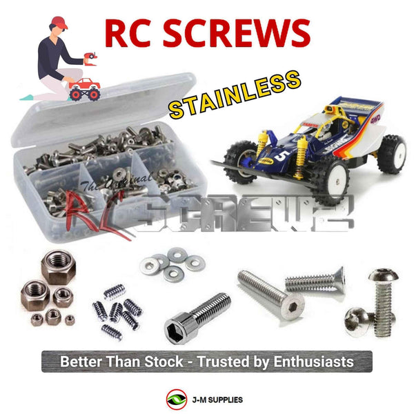 Representative image of an RCScrewZ stainless steel screw kit for Tamiya The Bigwig 2017 1/10 Electric 4WD Buggy (47330); exact kit contents vary by RC model.