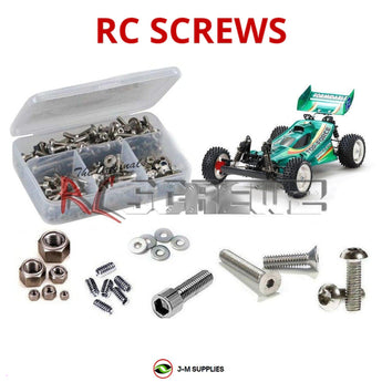 Representative image of an RCScrewZ stainless steel screw kit for Tamiya Top-Force 2017 1/10 Electric 4WD Buggy (47350); exact kit contents vary by RC model.