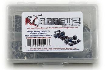 J-M SUPPLIES RC Parts Store - RCScrewZ Stainless Steel Screw Kit tam217 for Tamiya TRF103 1/10 Electric 2WD Formula Racing Car Chassis Kit (#42318) | UPG