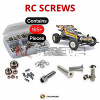 Representative image of an RCScrewZ stainless steel screw kit for Tamiya The Hornet 2004 1/10 Electric 2WD Buggy (58336); exact kit contents vary by RC model.