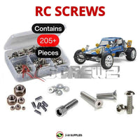 Representative image of an RCScrewZ stainless steel screw kit for Tamiya Wild One Blockhead 1/10 Electric 2WD Buggy (58695); exact kit contents vary by RC model.