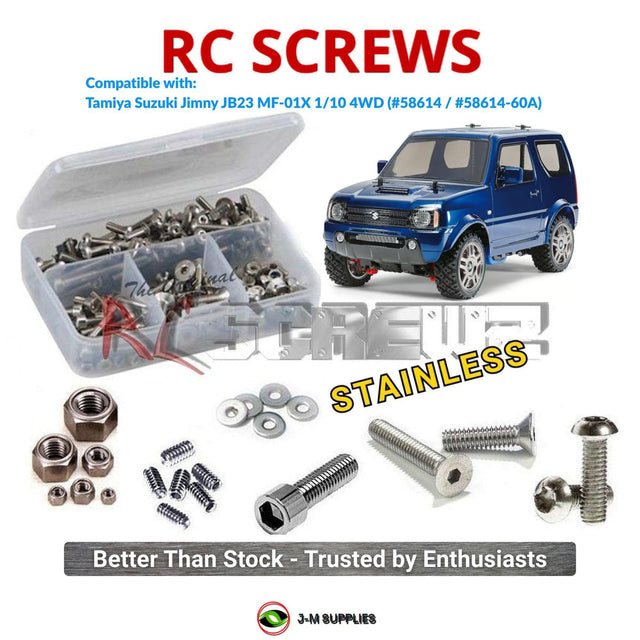 RCScrewZ Stainless Steel Screw Kit tam278 for Tamiya Suzuki Jimny JB23 MF-01X 1/10 Electric 4WD Off-Road SUV (#58614) | SET