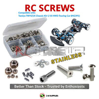 Representative image of an RCScrewZ stainless steel screw kit for Tamiya TRF421X 1/10 Electric 4WD Touring Car (42391); exact kit contents vary by RC model.