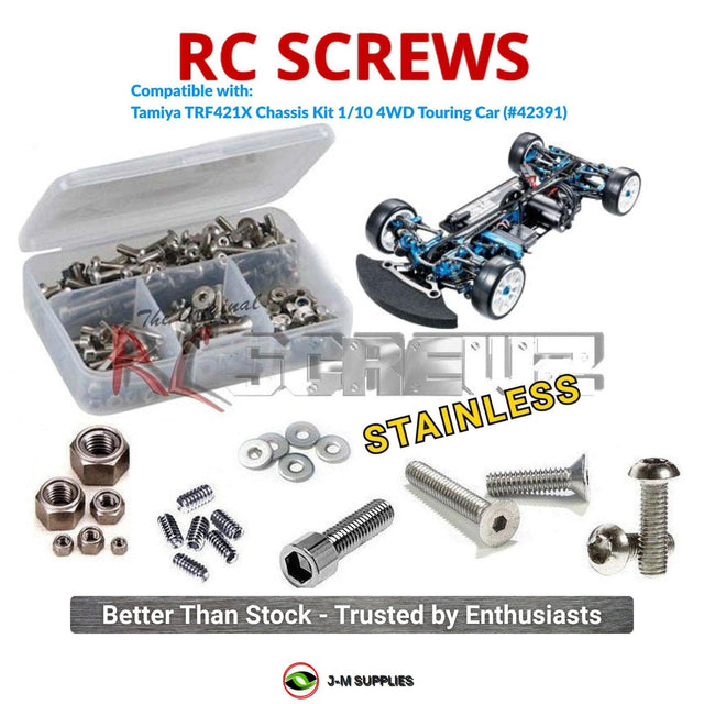 RCScrewZ Stainless Steel Screw Kit tam280 for Tamiya TRF421X 1/10 Electric 4WD On-Road Touring Car Chassis Kit (#42391) | SET