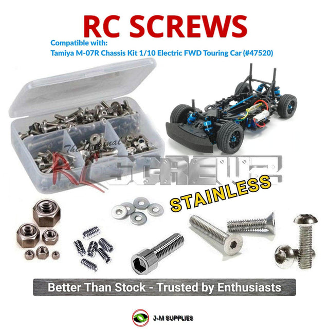 RCScrewZ Stainless Steel Screw Kit tam282 for Tamiya M-07R 1/10 Electric 2WD FWD M-Chassis Kit (#47520, #84436) | SET